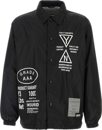 Yohji Yamamoto Black Nylon Yohji Yamamoto X Neighborhood Windbreaker
