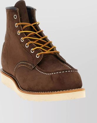 Red Wing Shoes ankle boots with round toe and rubber sole