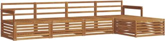 vidaXL Conjunto De Sof&aacute;s De Exterior 5 Uds. Natural Vidaxl