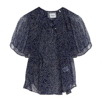 Isabel Marant Blouses, female, Blue, Size: XS Neslya Top