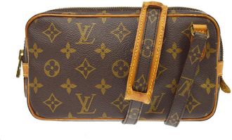 Louis Vuitton Pochette Marly Bandouliere Monogram Canvas Brown Canvas Handbag (Pre-Owned)