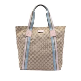 Gucci Pre-owned Tote Bags, female, Beige, Size: ONE SIZE Pre-owned Vintage Canvas Tote