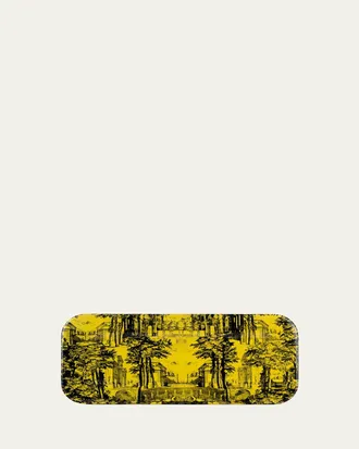 Fornasetti Tray 25X60cm - Giardino Settecentesco Black Yellow