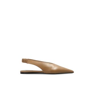 Ami Ballerinas, female, Beige, Size: 7 US Leather shoes