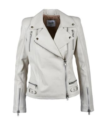Sword 6.6.44 White Leather Biker Jacket