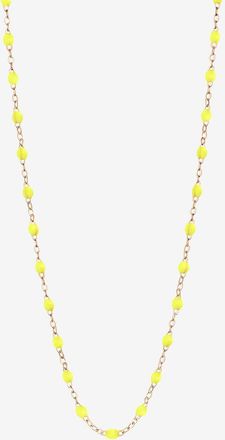 Gigi Clozeau Halskette aus Roségold und Harz Classique Gigi Jaune Fluo