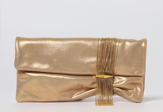 Jimmy Choo London Clutch Zandra Jimmy Choo in pelle increspata laminata con dettaglio gioiello