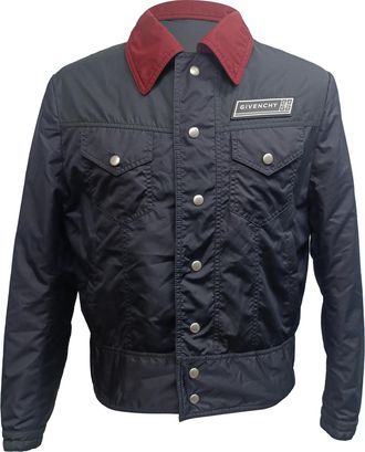 Givenchy Givenchy bomberjack met contrasterende kraag in zwart polyester