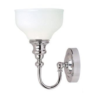 Netlighting Cheadle 1 Light Bathroom Wall Light Polished Chrome IP44 G9 in Grey