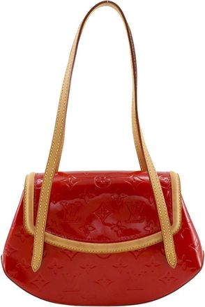 Louis Vuitton Red Color Monogram Vernis Tote Bag (Pre-Owned)