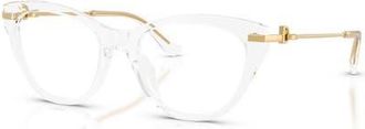 Dolce & Gabbana 53mm Butterfly optical glasses in Transparent at Nordstrom