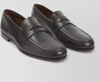 Churchs rother leather sole penny strap loafers