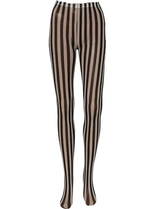 Dolce & Gabbana Striped Nylon Leggings - Black