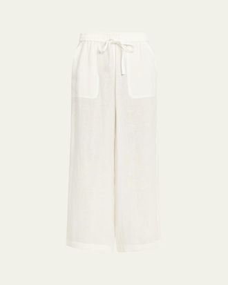 TWP Main St. Washed Hemp Denim Wide-Leg Pants