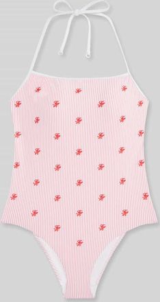 Tommy Hilfiger Badeanzug mit Neckholder in Rosa, Gr&ouml;&szlig;e XL