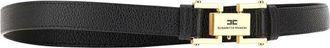 Elisabetta Franchi Pebbled Belt - female - Elisabetta Franchi - Belts - Black - 40 CM - Accessories