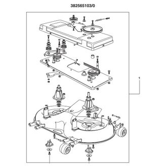 STIGA Sports Assieme piatto di taglio ORIGINALE trattorino STIGA TC122 GREY con raccolta