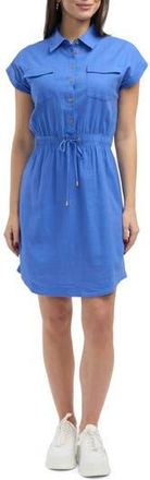 Ellen Tracy Drop Shoulder Shirtdress in Azure at Nordstrom Rack, Size Medium