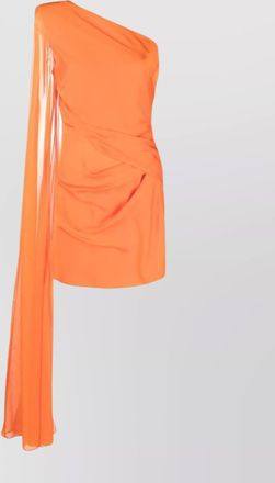 Roland Mouret draped one-shoulder silk mini dress