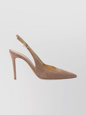 Gianvito Rossi suede leather slingback sandals