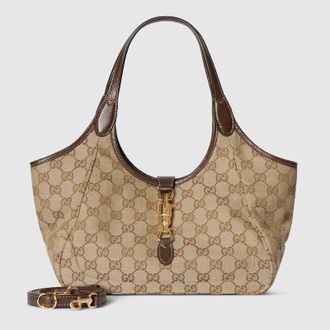 Gucci Mercato Small Tote Bag, Beige, GG Canvas