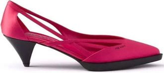 Prada Multicolor Silk Mid Heel Womens Pumps