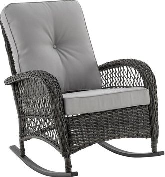 Manhattan Comfort Fruttuo Patio Rocking Chair