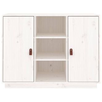 Berkfield Home Sideboard White 100x40x75 cm Solid Wood Pine | Size: 100 x 40 x 75 cm