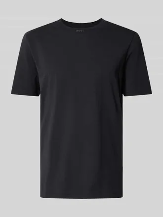 HUGO BOSS T-Shirt mit Label-Print in Dunkelblau, Gr&ouml;&szlig;e M