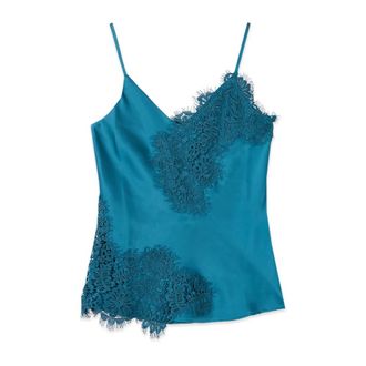 Oltre Dames, Tops, Blauw, Maat: S Satijn