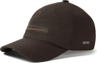 Ermenegildo Zegna Dark Brown Oasi Lino Baseball Cap at Nordstrom, Size Medium