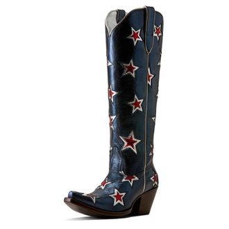 Ariat Womens Casanova Star X Toe Western Boots in Starlight Blue, B Medium Width, Size 6.5, by Ariat