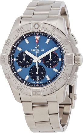 Breitling Pre-owned Breitling Avenger Chronograph Automatic Blue Dial Mens Watch AB0147101C1A1