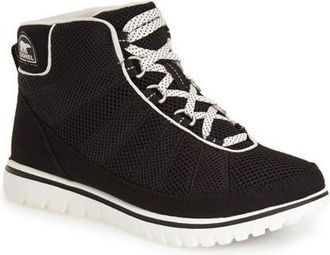 Sorel Tivoli Go High Sneaker in Black/Sea Salt at Nordstrom, Size 8.5