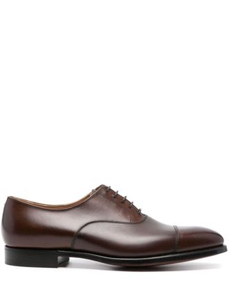 CROCKETT &JONES ブラウン 6 1/2 D Crockett & Jones leather Oxford shoes - men - Rubber/Calf