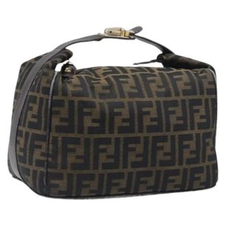 Fendi Pre-owned Zucca Canvas Hand Bag - Dames - Pre-owned - Bruin - Maat: ONE Size Leer