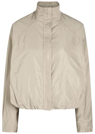 Alaia High-neck Woven Windbreaker Jacket - Beige - 40 (UK12 / M)