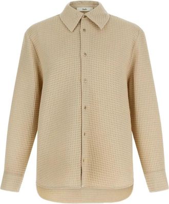 S&eacute;fr Oseary Shirt - Heren - Casual Overhemden - Beige - XL - Katoen - Overhemden