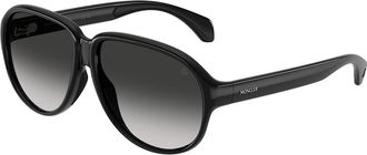 Moncler ME8001 HALCYONNE 50013C Mens Sunglasses Black Size 60