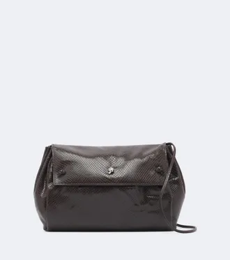Staud Cy snake-effect leather clutch