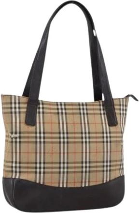 Burberry Pre-owned Tote Bags, female, Beige, Size: ONE SIZE Pre-owned Vintage Canvas Hand Bag
