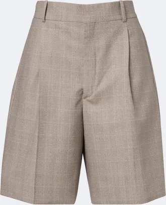 Bottega Veneta Prince of Wales check wool Bermuda shorts