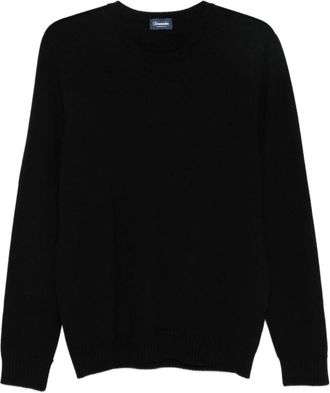 Drumohr Zwarte Truien voor Mannen - Heren - Ronde hals truien - Zwart - XL - Truien & Vesten