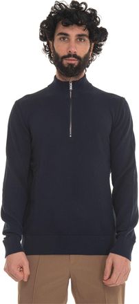 BOSS Pullover mezza zip Blu BOSS Uomo