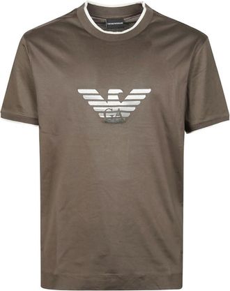 Emporio Armani Brown Crew Neck T-Shirt