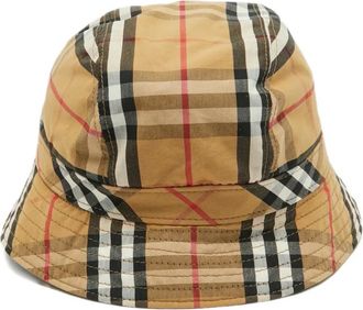 Burberry Cappello bucket a quadri - Toni neutri