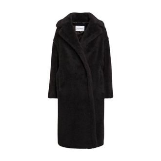 Max Mara Tedgirl Double-Breasted Mantel - Dames - Mantels - Zwart - Maat: M Zijde