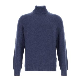 Fedeli Cashmere Knitwear, male, Blue, Size: S Abisso Cashmere Sweater
