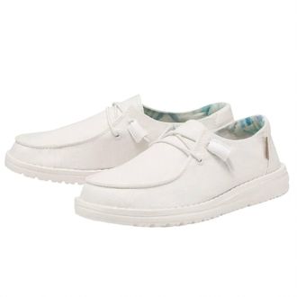 Hey Dude Womens Wendy Silk Moon Slip On Shoes In White