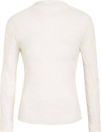 Issey Miyake Pleated Semi-sheer Chiffon top - White - 2
